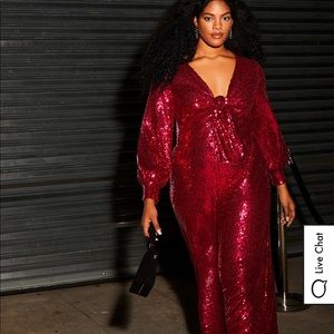 Holiday Dressing- Eloquii Sequin Jumpsuit